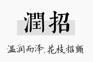 润招名字的寓意及含义