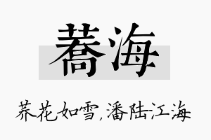 荞海名字的寓意及含义