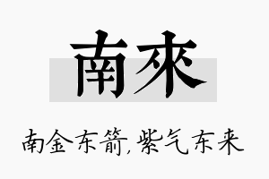 南来名字的寓意及含义