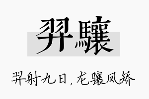 羿骧名字的寓意及含义