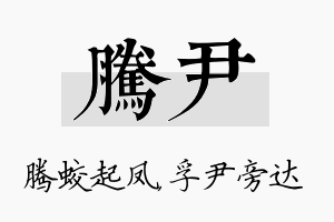 腾尹名字的寓意及含义