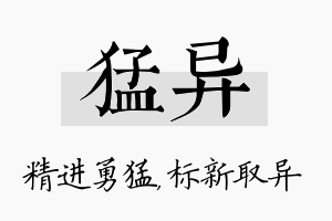 猛异名字的寓意及含义