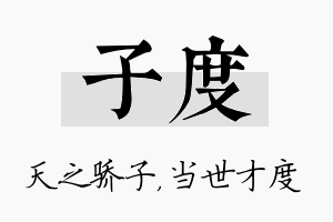 子度名字的寓意及含义