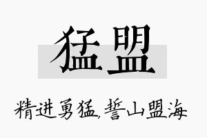 猛盟名字的寓意及含义