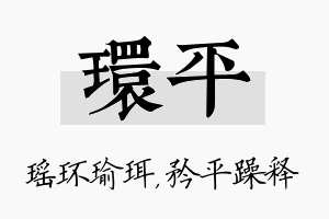 环平名字的寓意及含义