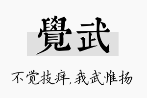 觉武名字的寓意及含义