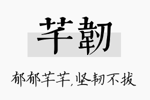 芊韧名字的寓意及含义