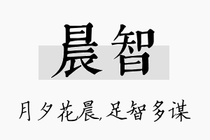 晨智名字的寓意及含义