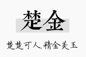 楚金名字的寓意及含义