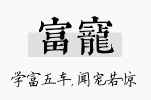 富宠名字的寓意及含义