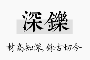 深铄名字的寓意及含义