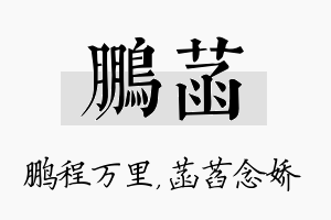 鹏菡名字的寓意及含义