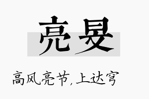 亮旻名字的寓意及含义