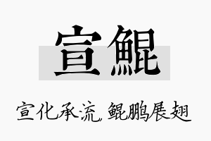 宣鲲名字的寓意及含义