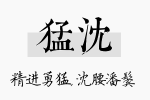 猛沈名字的寓意及含义