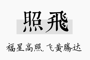 照飞名字的寓意及含义