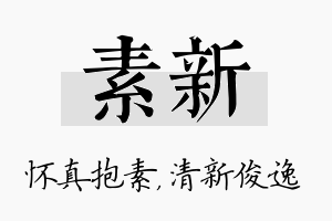 素新名字的寓意及含义