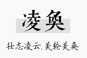 凌奂名字的寓意及含义