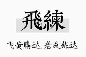 飞练名字的寓意及含义