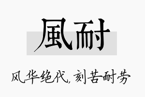 风耐名字的寓意及含义