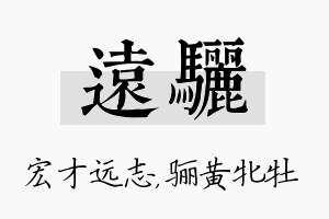 远骊名字的寓意及含义