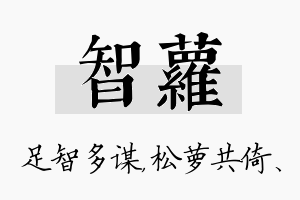 智萝名字的寓意及含义