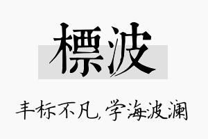 标波名字的寓意及含义