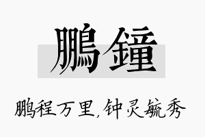 鹏钟名字的寓意及含义