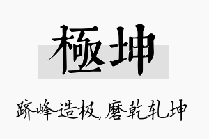 极坤名字的寓意及含义