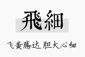 飞细名字的寓意及含义