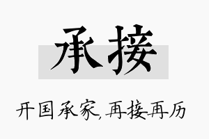 承接名字的寓意及含义