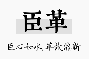 臣革名字的寓意及含义