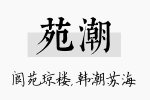 苑潮名字的寓意及含义