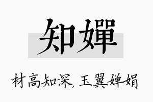 知婵名字的寓意及含义