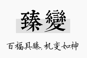 臻变名字的寓意及含义