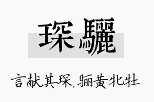 琛骊名字的寓意及含义