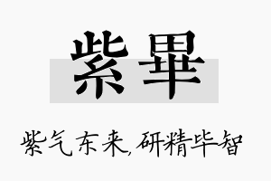 紫毕名字的寓意及含义