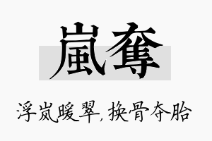 岚夺名字的寓意及含义