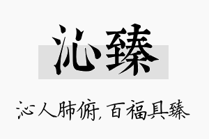 沁臻名字的寓意及含义