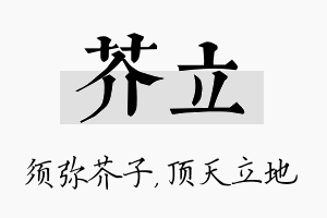 芥立名字的寓意及含义