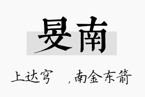 旻南名字的寓意及含义