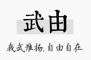 武由名字的寓意及含义