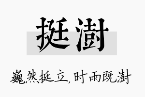 挺澍名字的寓意及含义