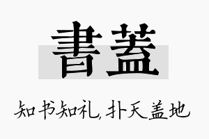 书盖名字的寓意及含义