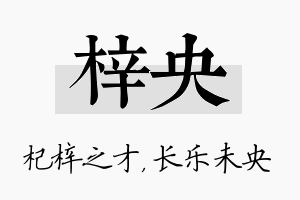 梓央名字的寓意及含义