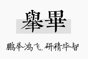 举毕名字的寓意及含义