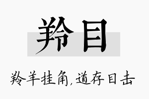 羚目名字的寓意及含义