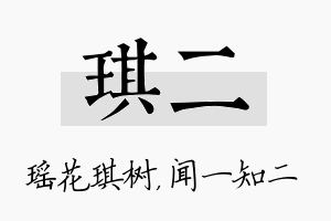 琪二名字的寓意及含义