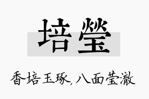 培莹名字的寓意及含义