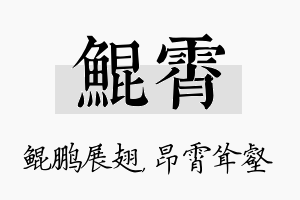 鲲霄名字的寓意及含义